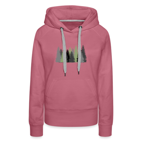 Trees - Women’s Fitted Hoodie - mauve
