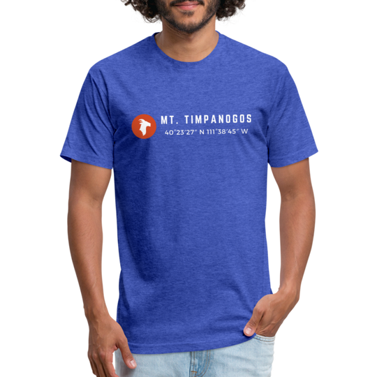 Mt. Timpanogos (Coordinates) - Premium Graphic Tee - heather royal