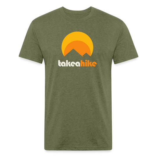 Take a Hike (retro) - Premium Graphic Tee - heather military green