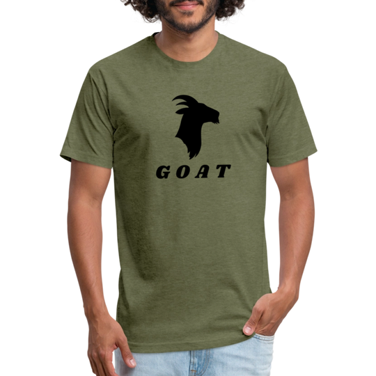 GOAT (black) - Premium Graphic Tee - heather military green