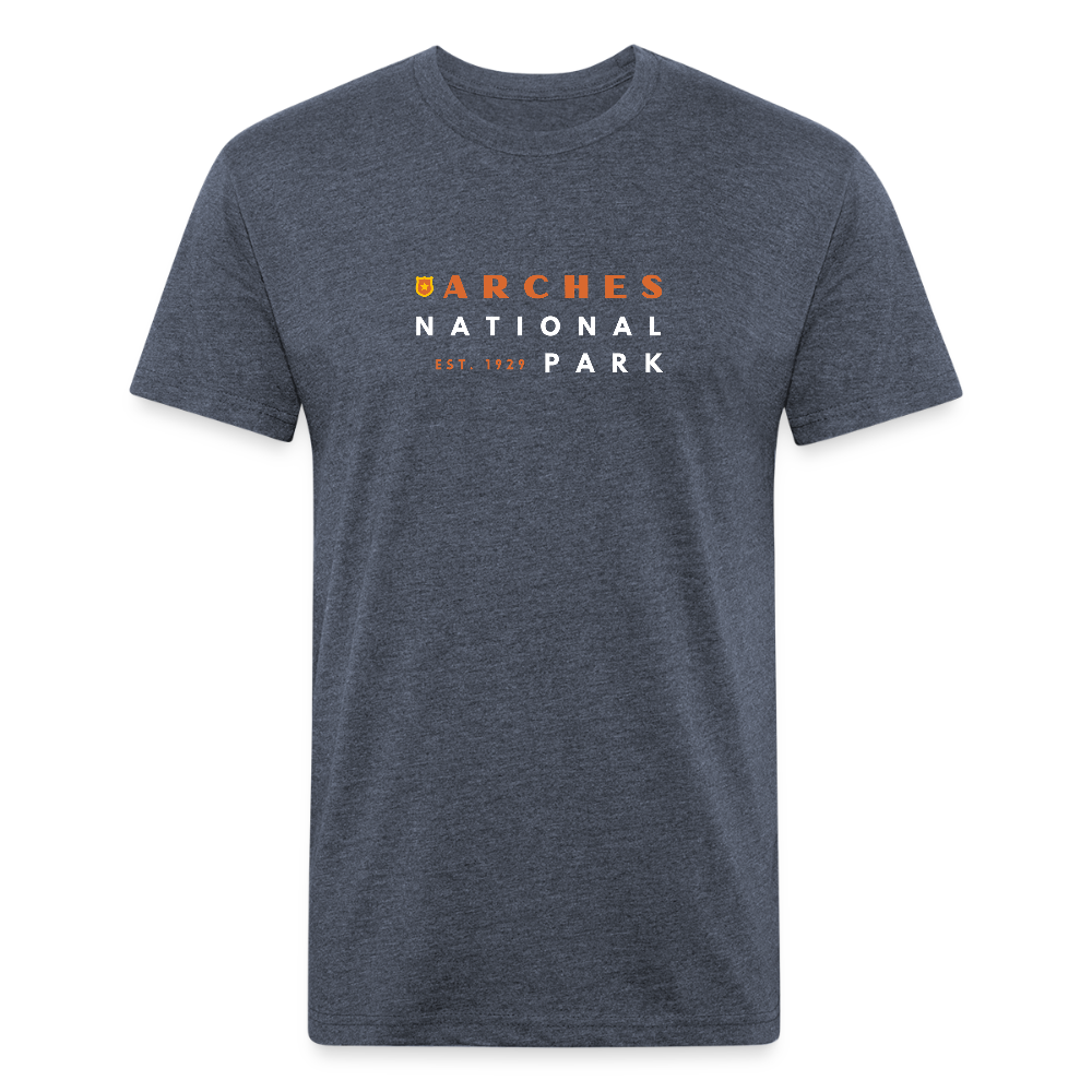 Arches National Park (retro) - Premium Graphic Tee - heather navy