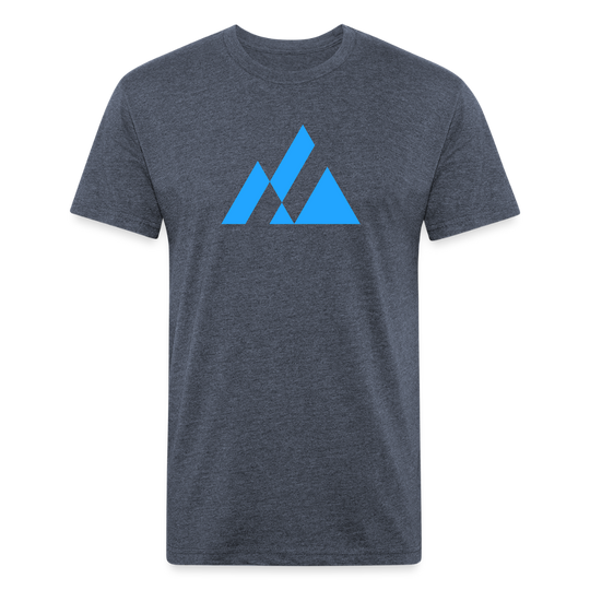 Vertical (electric blue) - Premium Graphic Tee - heather navy