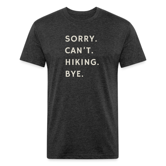 Sorry can't hiking bye - Premium Graphic Tee (POD) - heather black