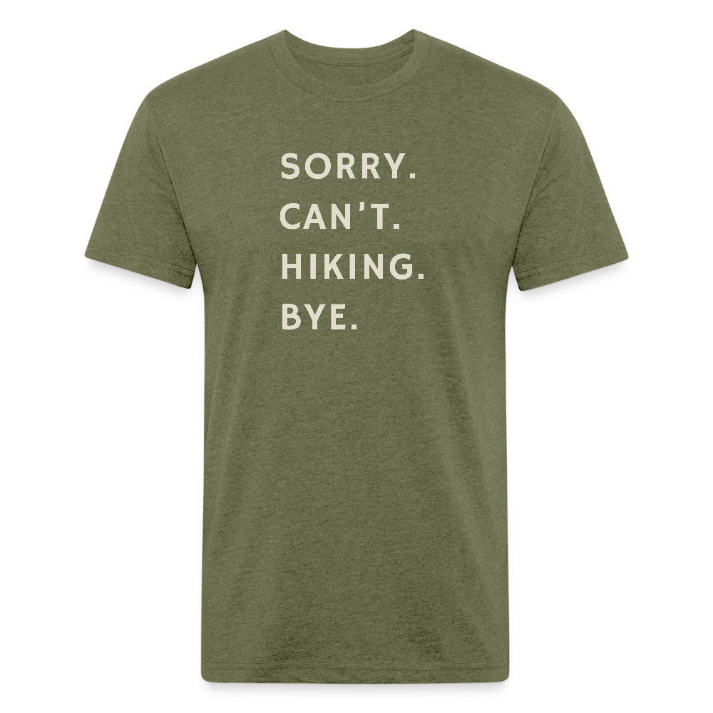 Sorry can't hiking bye - Premium Graphic Tee (POD) - heather military green