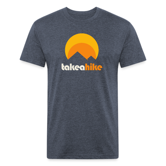 Take a Hike (retro) - Premium Graphic Tee - heather navy