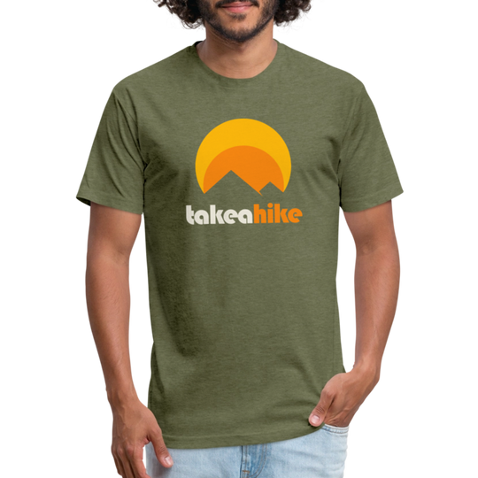 Take a Hike (retro) - Premium Graphic Tee - heather military green