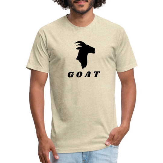 GOAT (black) - Premium Graphic Tee - heather cream