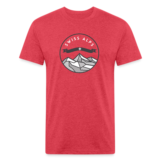 Swiss Alps - Premium Graphic Tee - heather red