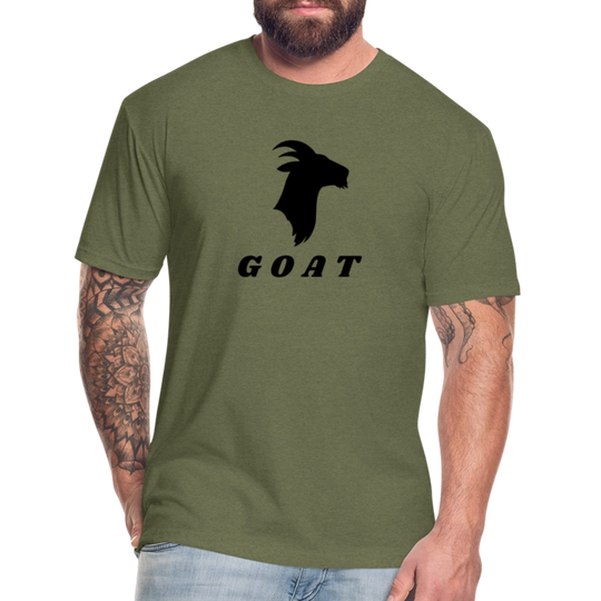 GOAT (black) - Premium Graphic Tee - heather military green