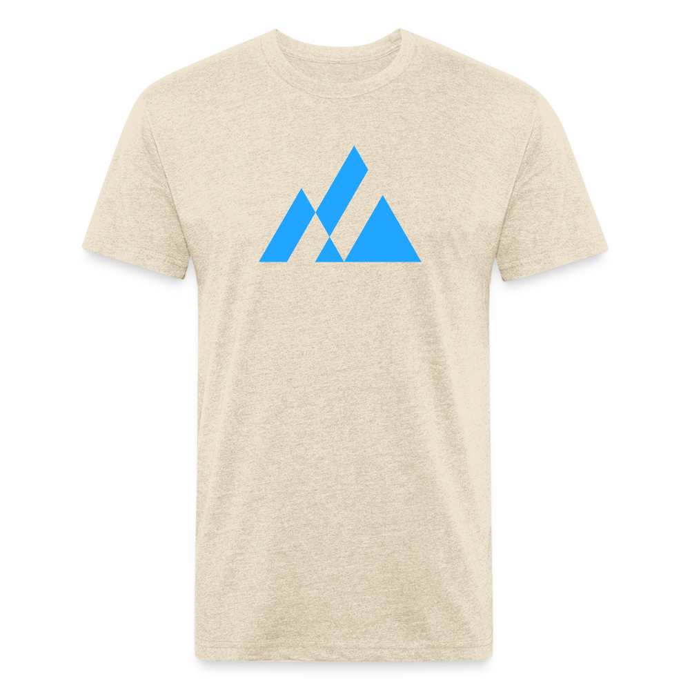 Vertical (electric blue) - Premium Graphic Tee - heather cream