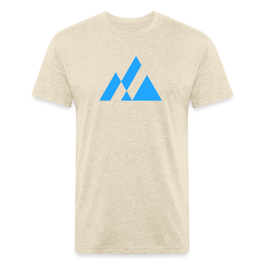 Vertical (electric blue) - Premium Graphic Tee - heather cream