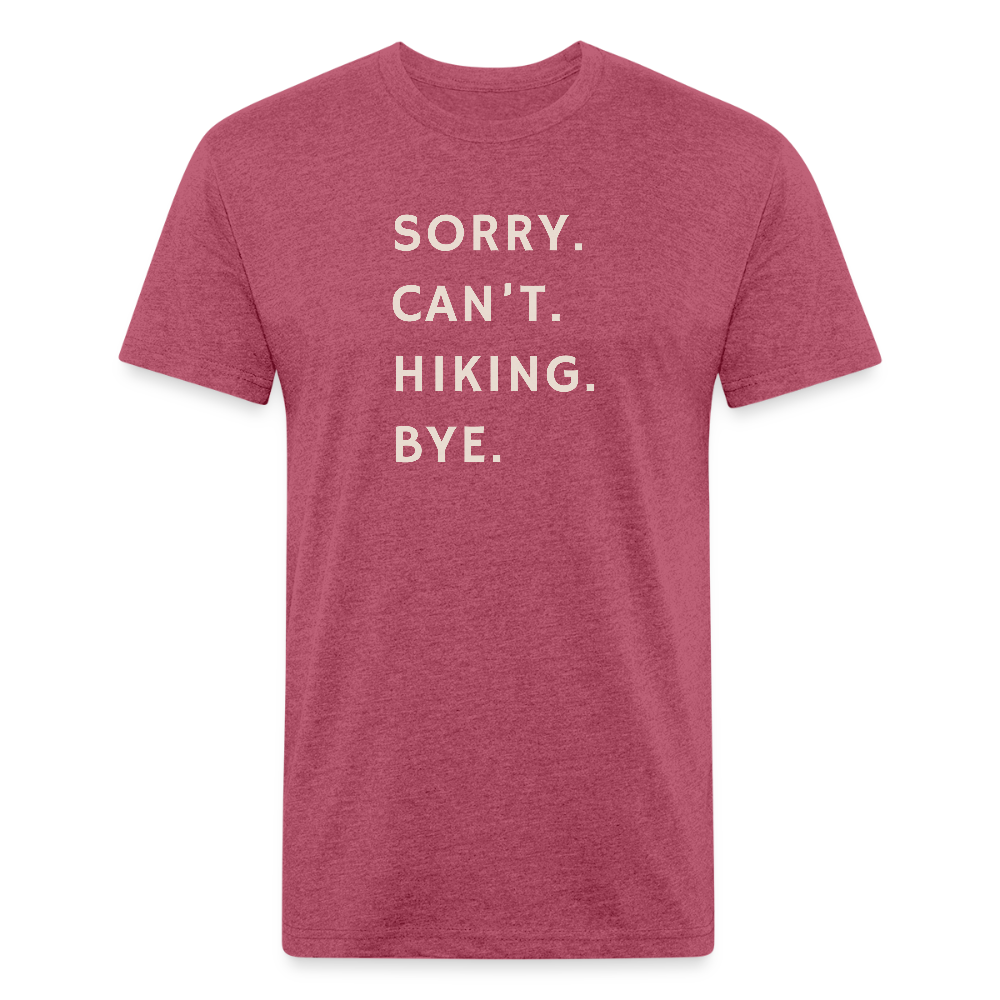 Sorry can't hiking bye - Premium Graphic Tee (POD) - heather burgundy