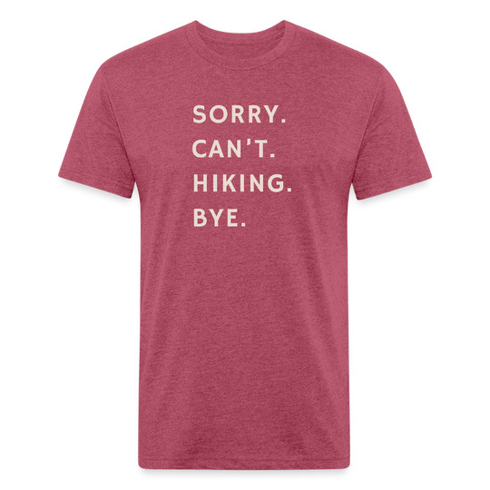 Sorry can't hiking bye - Premium Graphic Tee (POD) - heather burgundy