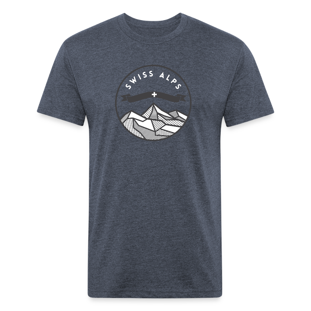 Swiss Alps - Premium Graphic Tee - heather navy