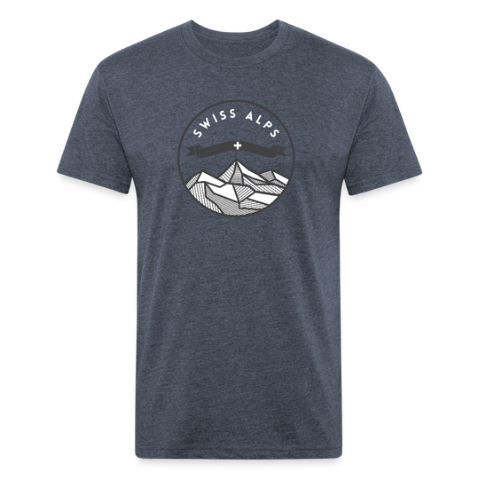 Swiss Alps - Premium Graphic Tee - heather navy