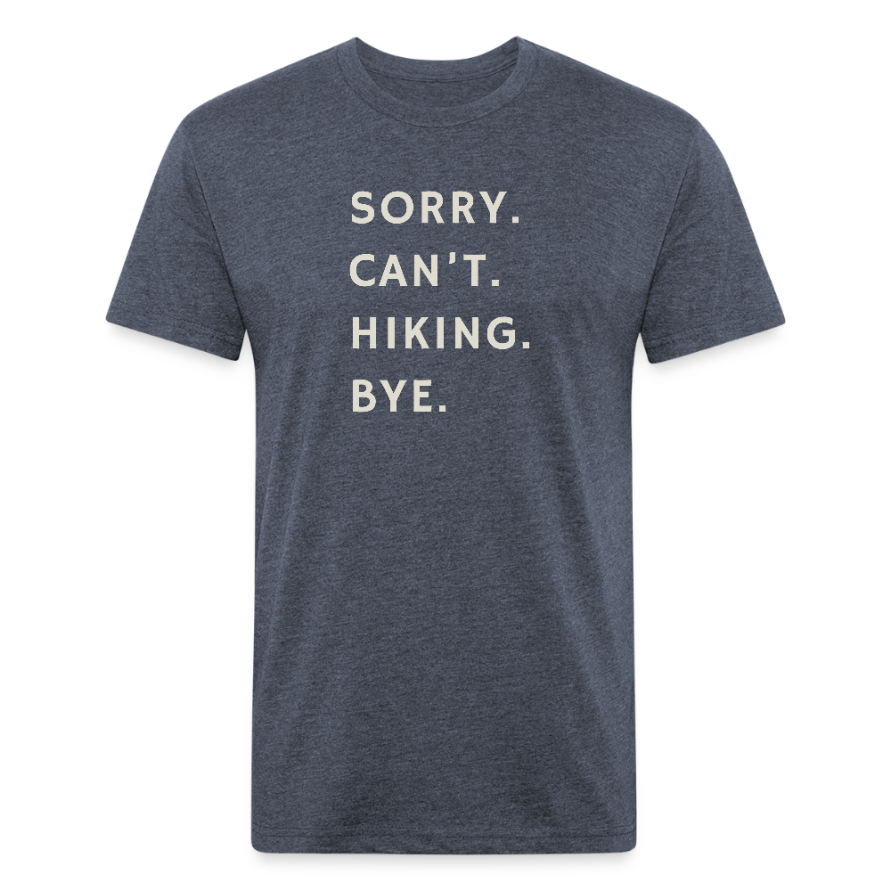 Sorry can't hiking bye - Premium Graphic Tee (POD) - heather navy
