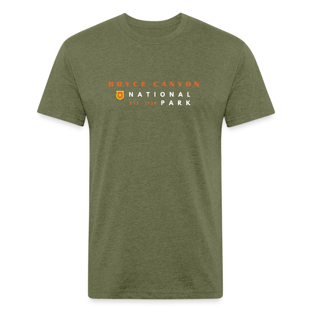 Bryce Canyon National Park (retro) - Premium Graphic Tee - heather military green