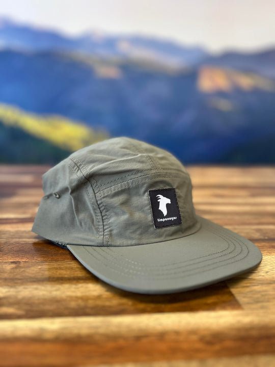 5-panel Water-Repellant Nylon Camp Hats - GOAT (Timpanogos)