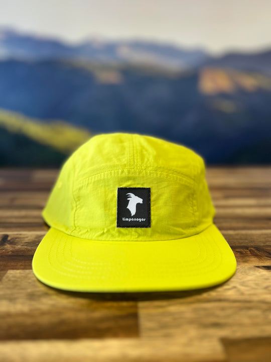 5-panel Water-Repellant Nylon Camp Hats - GOAT (Timpanogos)