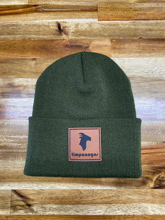 Cuffed Knit Patch Beanie - Timpanogos Goat