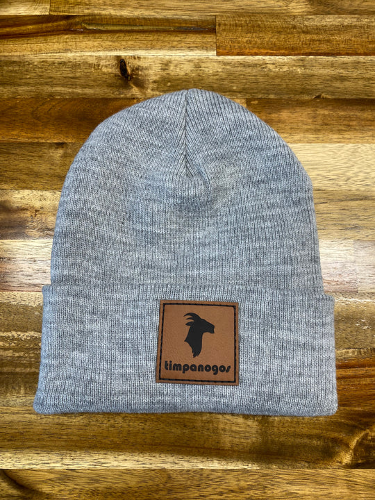 Cuffed Knit Patch Beanie - Timpanogos Goat