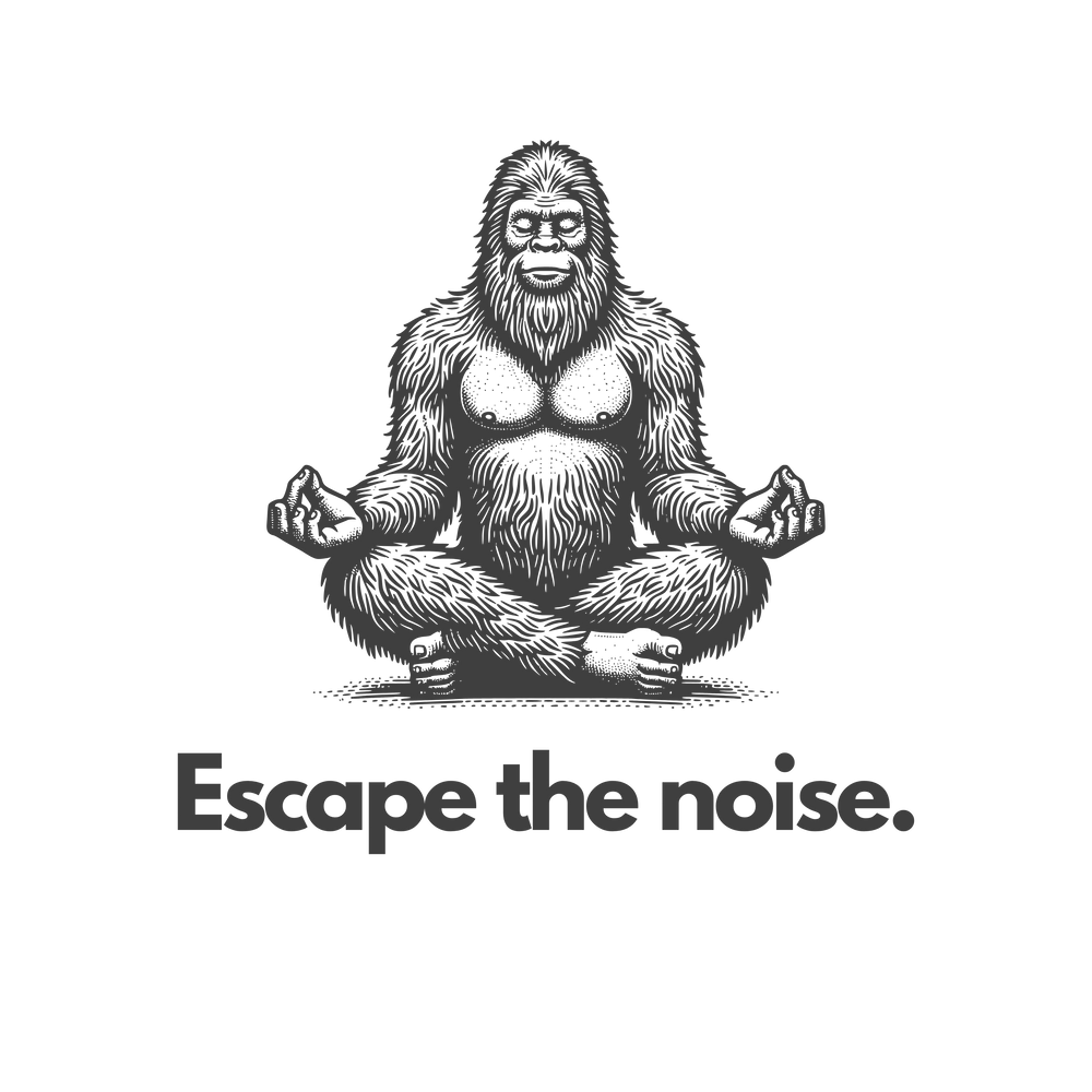 Bigfoot (Escape the Noise) - Custom Die Cut Sticker (3 x 3)