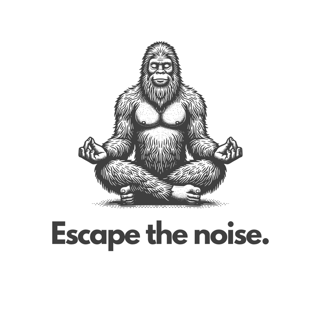 Bigfoot (Escape the Noise) - Custom Die Cut Sticker (3 x 3)