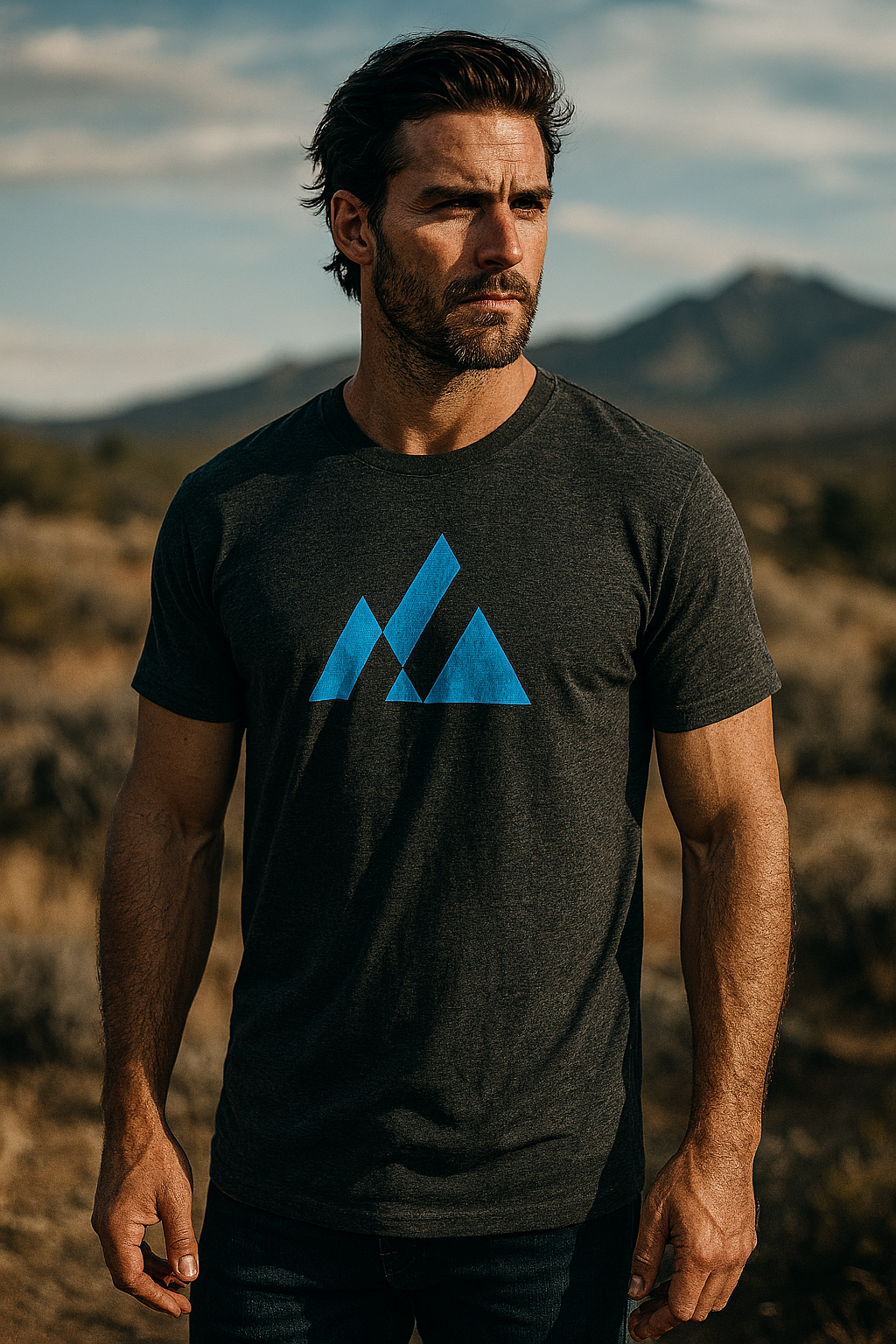 Elevation (electric blue) - Premium Graphic Tee