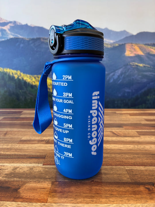 Timpanogos Hiking Co. Motivational Water Bottle (Pacific Blue)