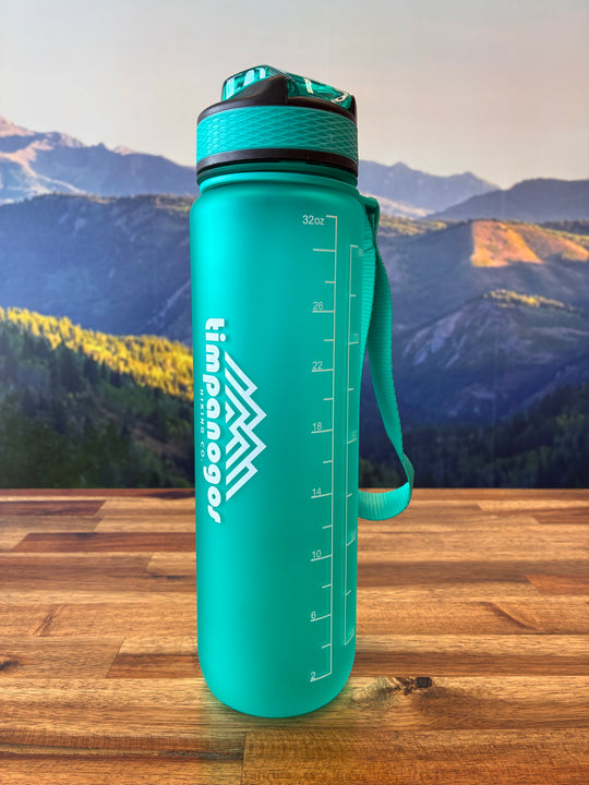 Timpanogos Hiking Co. Motivational Water Bottle (Teal)