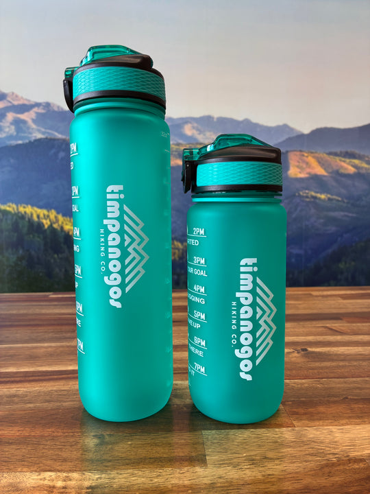 Timpanogos Hiking Co. Motivational Water Bottle (Teal)