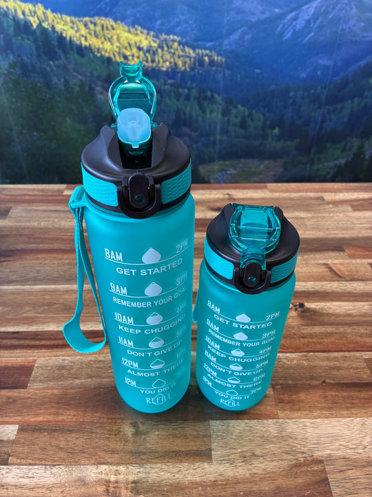 Timpanogos Hiking Co. Motivational Water Bottle (Teal)