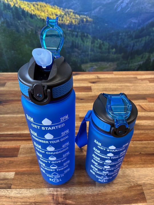 Timpanogos Hiking Co. Motivational Water Bottle (Pacific Blue)