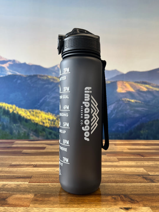 Timpanogos Hiking Co. Motivational Water Bottle (Black)