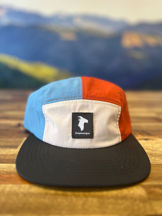 5-panel Multicolor Nylon Camp Hats - GOAT (Timpanogos)