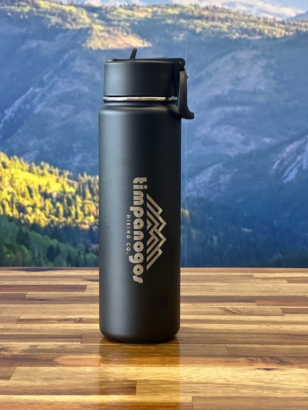 Timpanogos Hiking Co. Insulated Metal Water Bottle (Black)