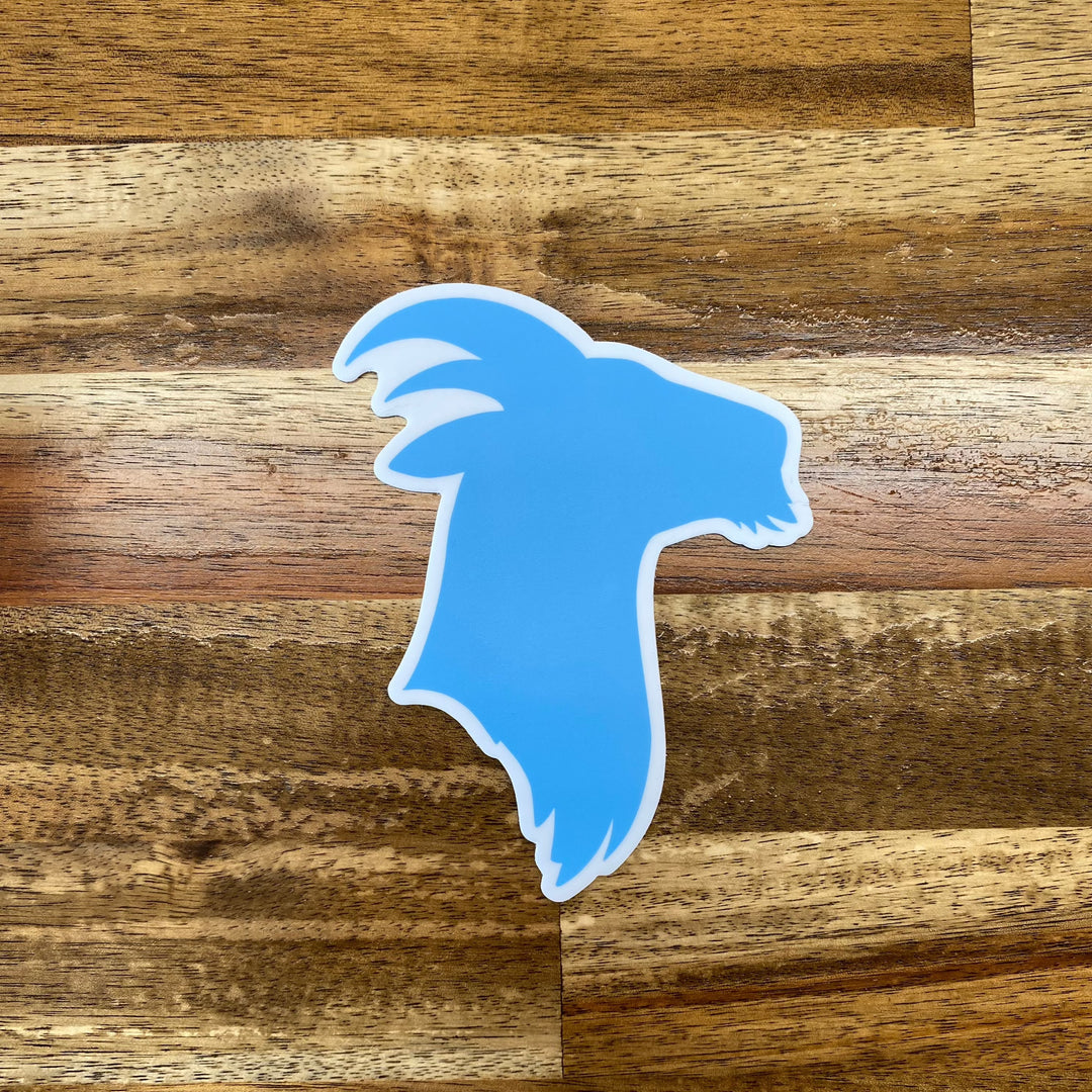 Blue Goat - Custom Die Cut Sticker (3 x 4)