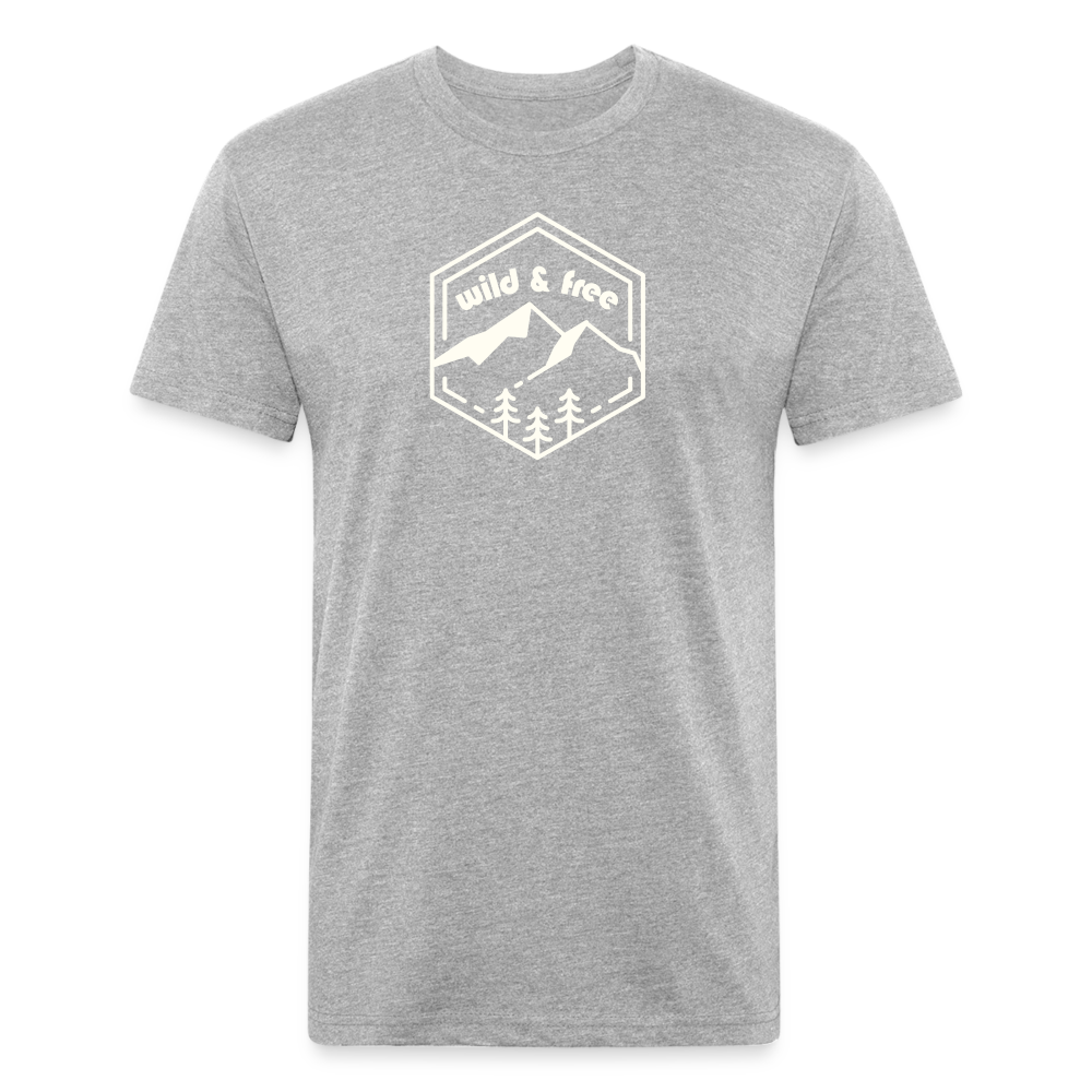 wild & free - Premium Graphic Tee - heather gray