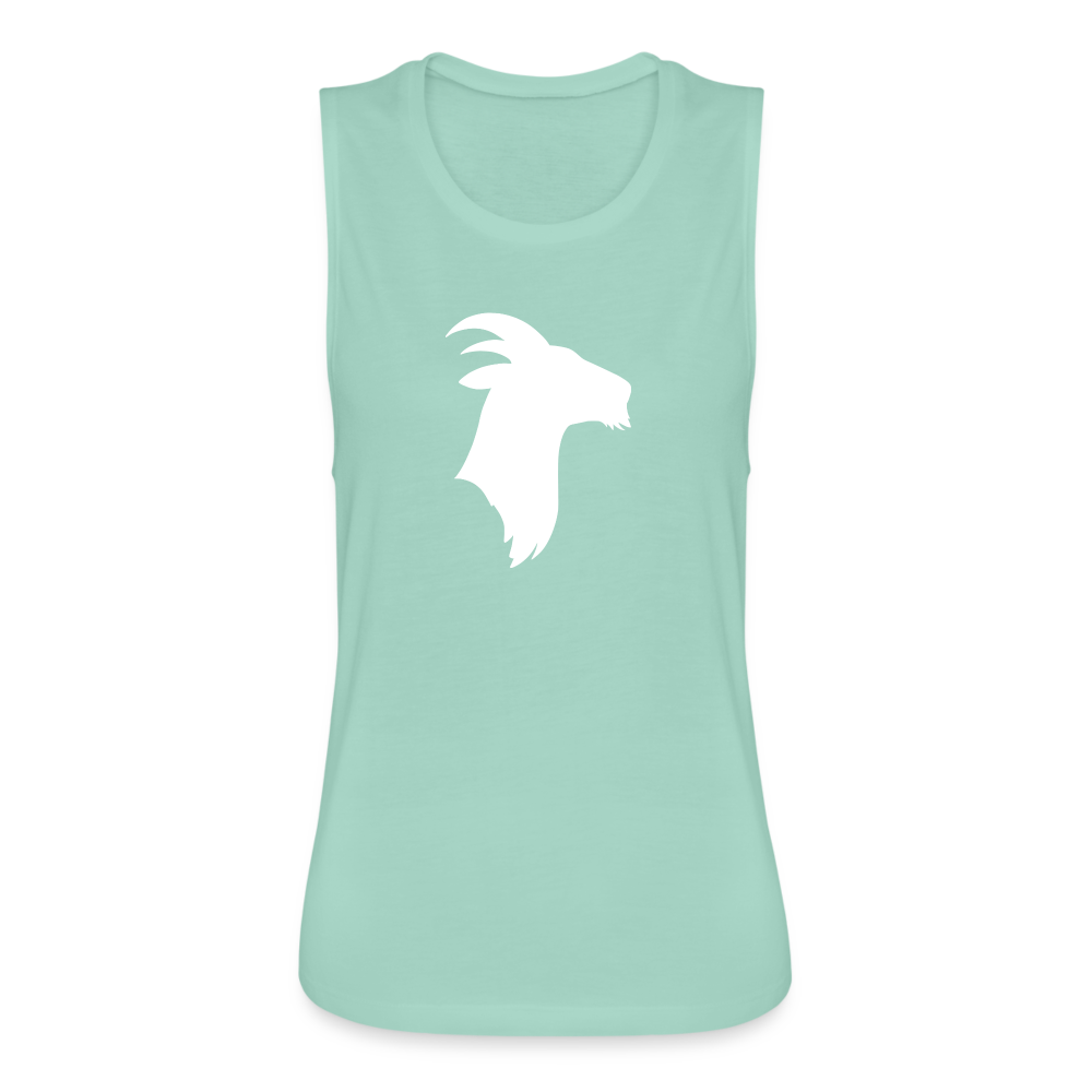 Goat - Women's Flowy Muscle Tank by Bella - dusty mint blue