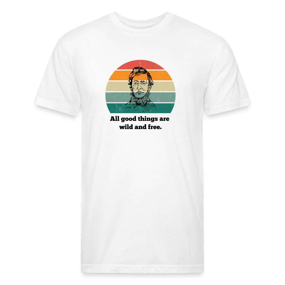 Premium Graphic Tee (Thoreau/wild and free) - white