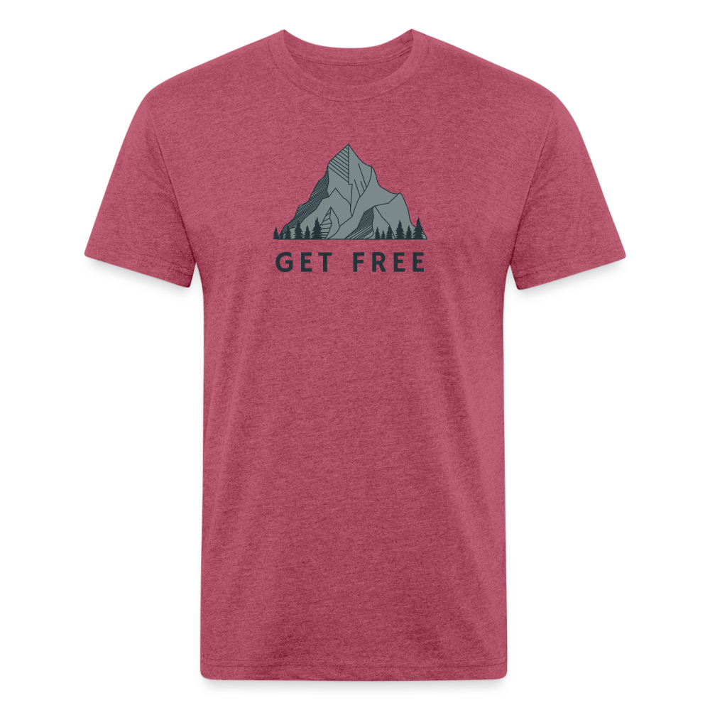 Get Free - Premium Graphic Tee - heather burgundy