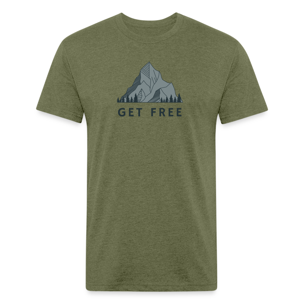 Get Free - Premium Graphic Tee - heather military green