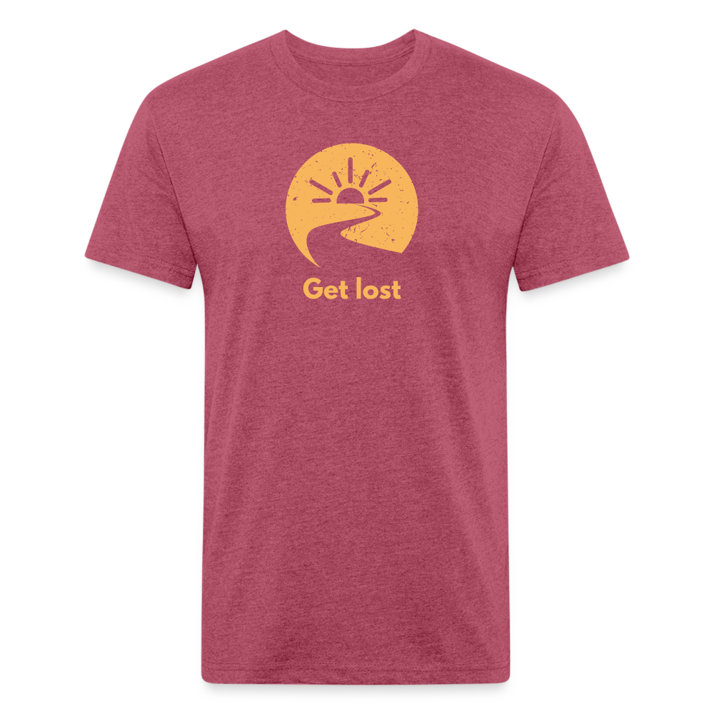 Get Lost - Premium Graphic Tee - heather burgundy