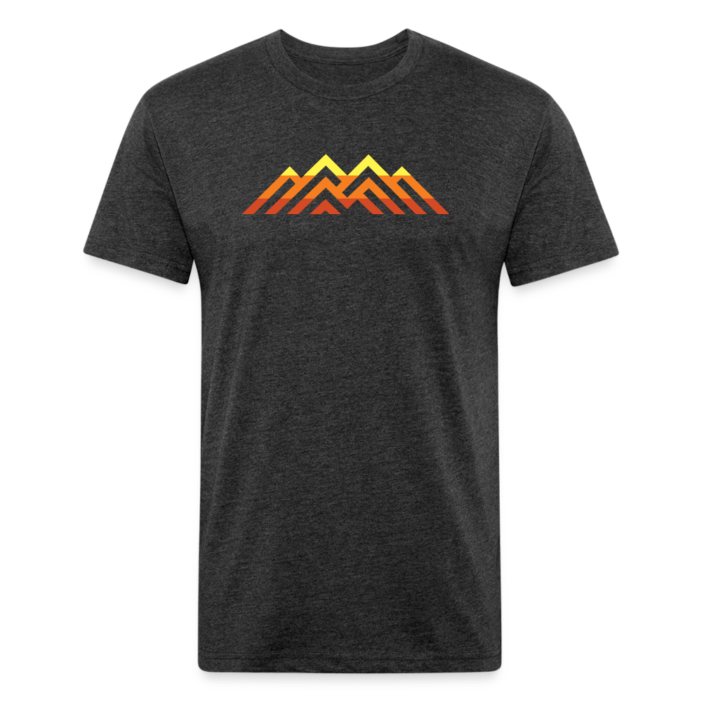 Retro Peaks - Premium Graphic Tee - heather black
