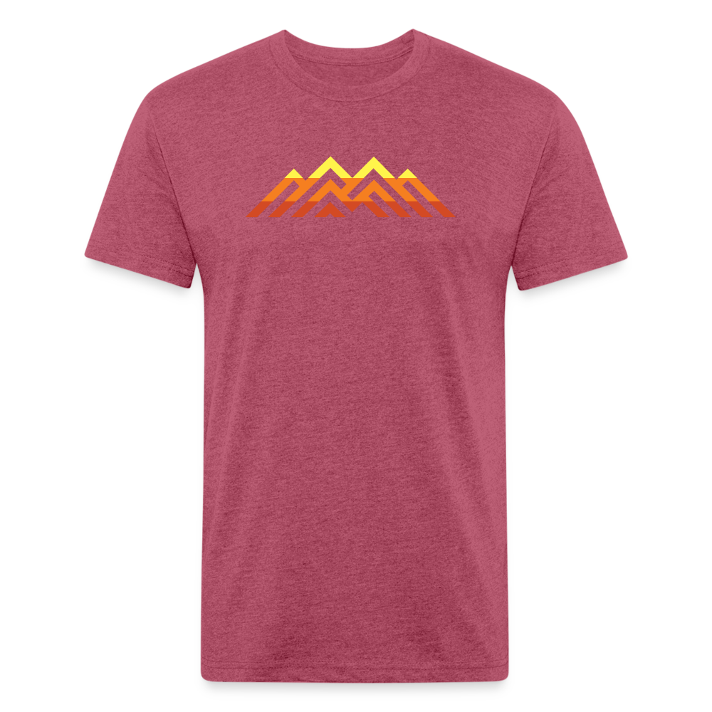 Retro Peaks - Premium Graphic Tee - heather burgundy