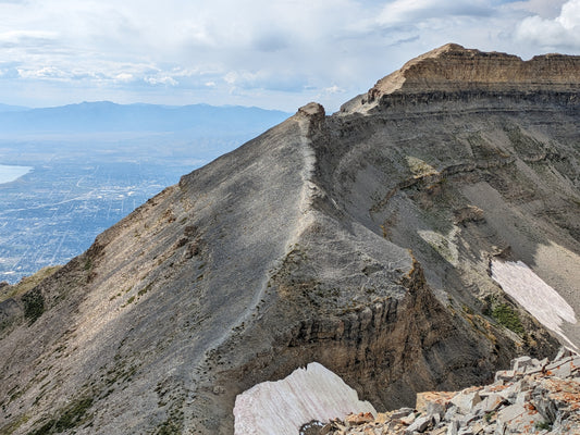 Mount Timpanogos ridgeline overlooking Utah Valley