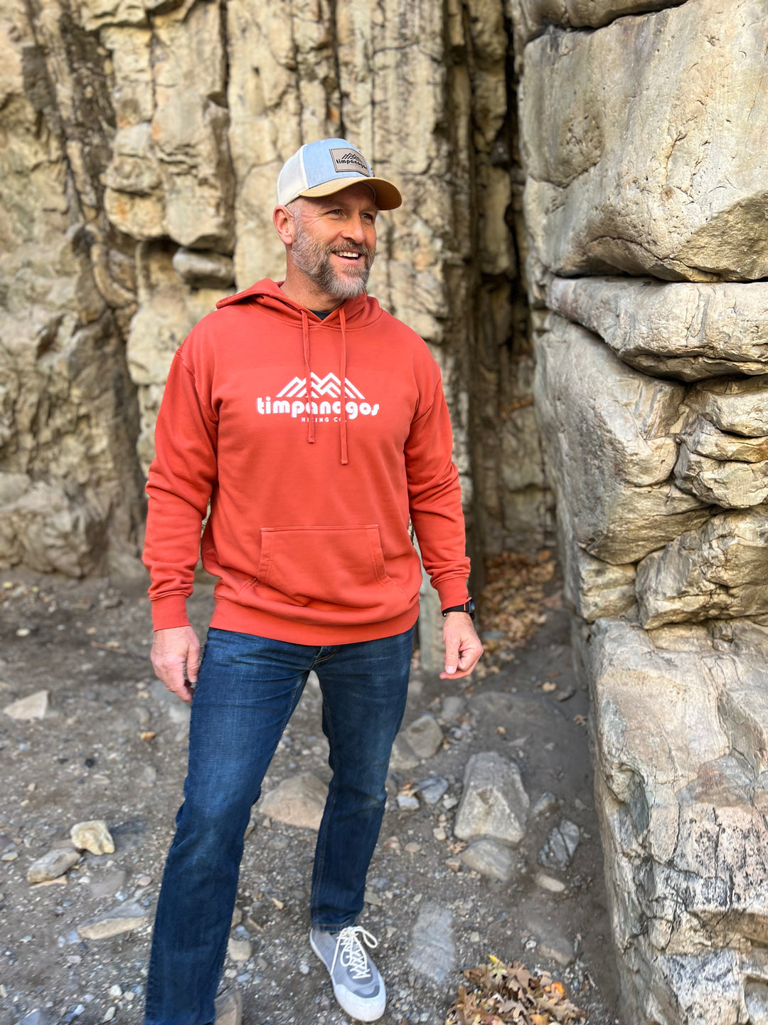 Timpanogos Hiking Co. (official) - Vintage Mountain Blend Hoodie (Red Rock)