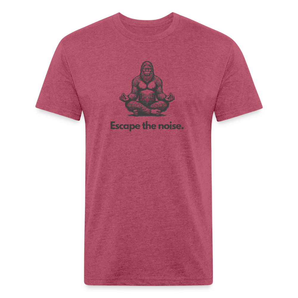 Escape the Noise (Bigfoot) - Premium Graphic Tee (POD) - heather burgundy