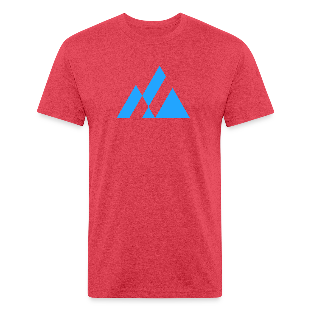 Vertical (electric blue) - Premium Graphic Tee - heather red