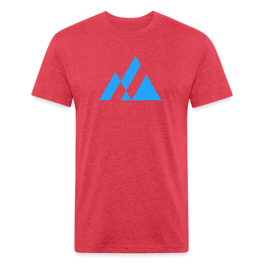 Vertical (electric blue) - Premium Graphic Tee - heather red